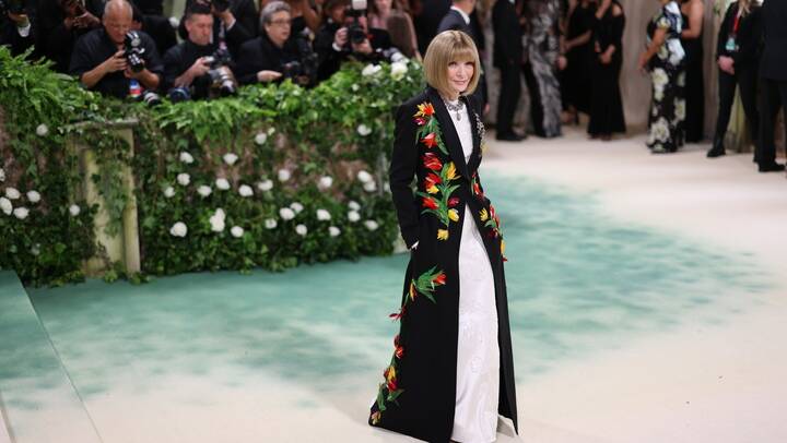 Anna Wintour arrives on the red carpet for the 2024 Met Gala. Picture EPA/Justin Lane