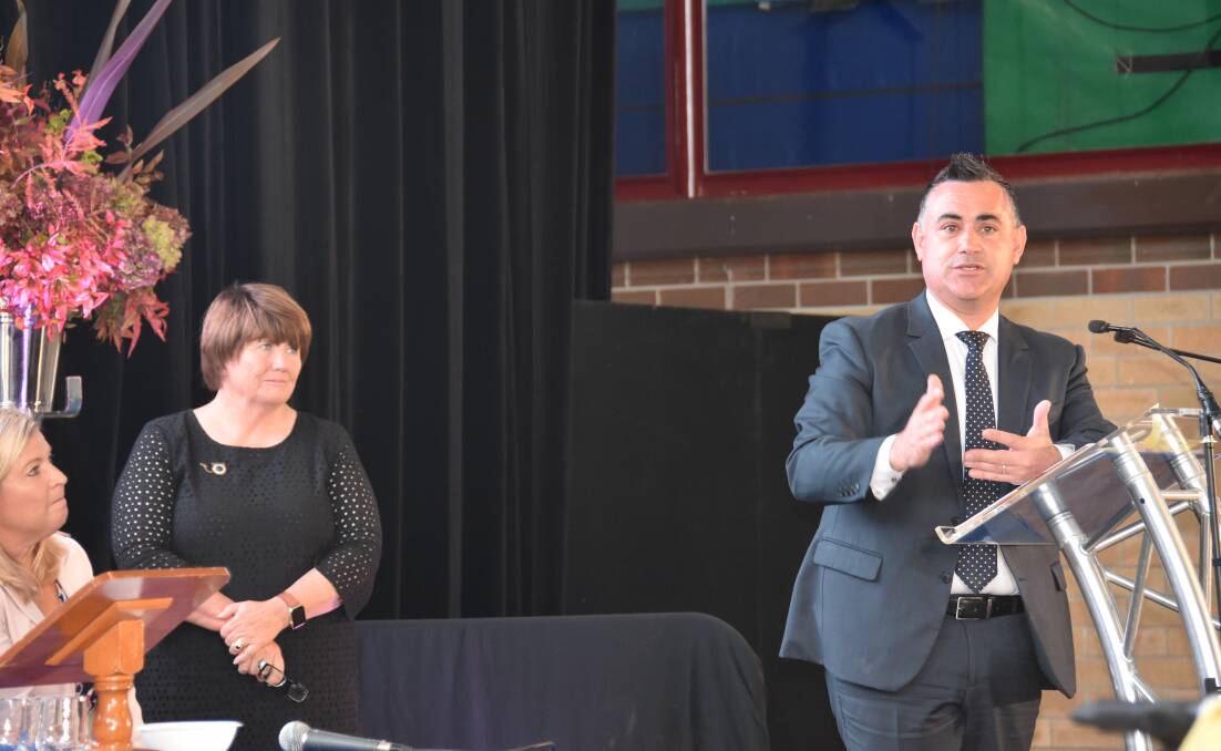 CWA state president Annette Turner at the 96th CWA conference in Armidale early this year and MP John Barilaro.