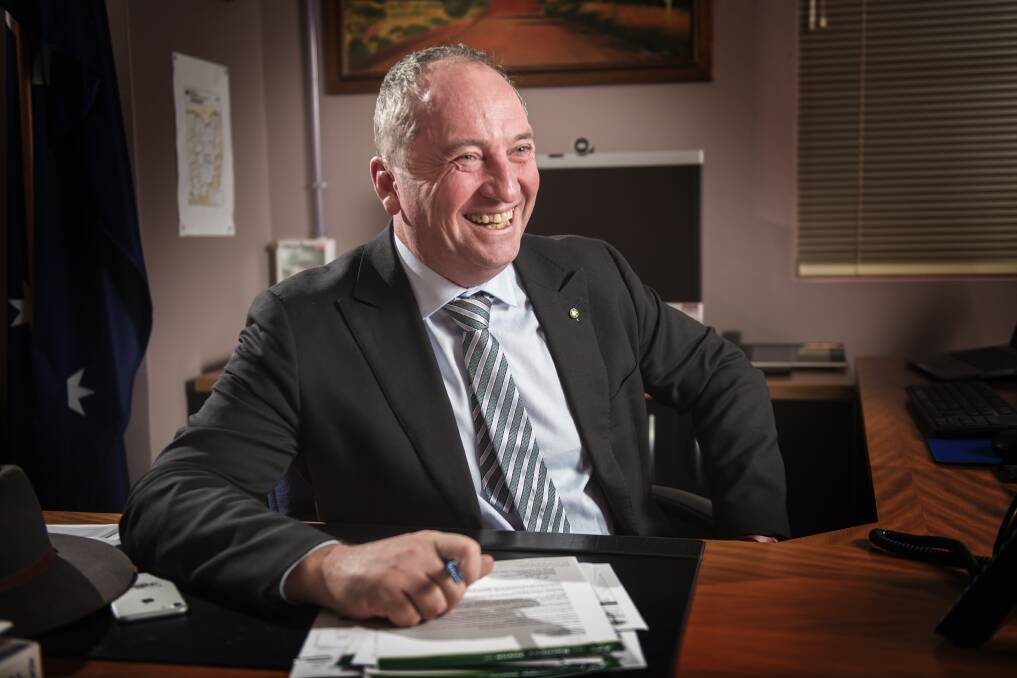 LOCAL SUPPORT: The backing of his local electorate has buoyed Barnaby Joyce throughout the citizenship drama. Photo: Peter Hardin