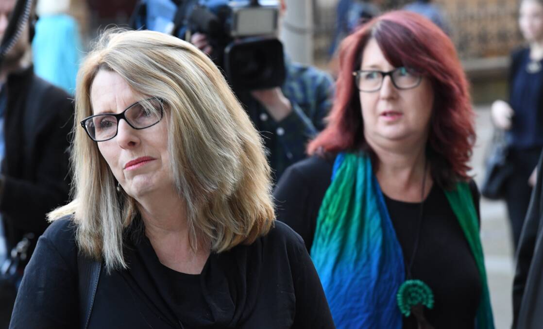 Appeal over: Glen Turner's widow Alison McKenzie, left, and his sister Fran Pearce, outside court in Sydney. Photo: Peter Rae