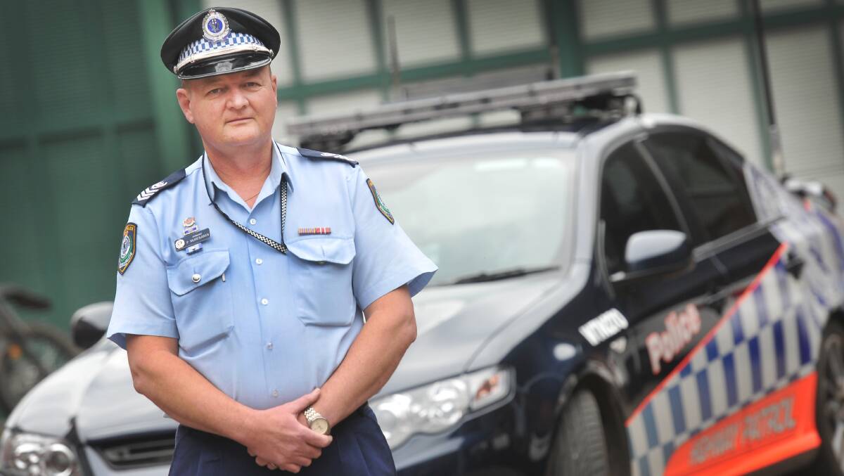 Take it easy: Head of Western Region Highway Patrol Inspector Peter McMenamin is warning motorists to take care on the road as the road toll climbs. Photo: Gareth Gardner