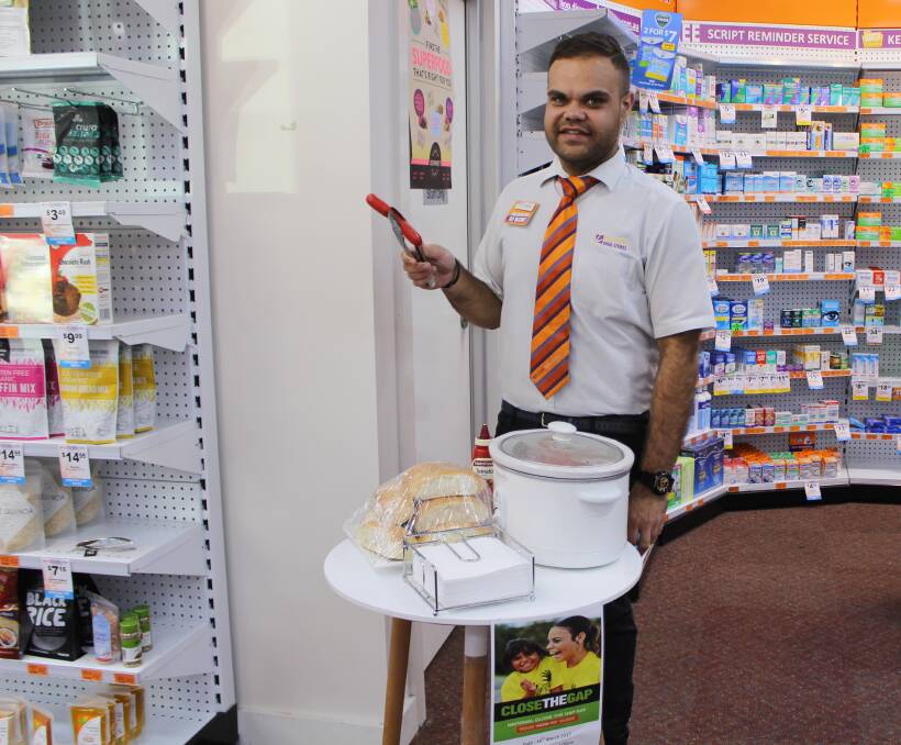 Moree Discount Drug Store's Russell Cook is offering free hotdogs to celebrate National Close the Gap Day.