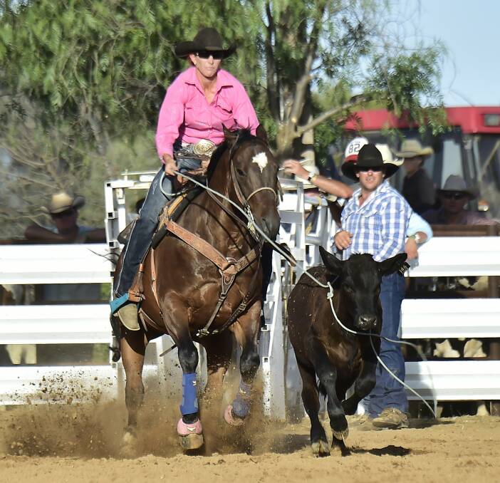 FINALS BOUND: Moree cowgirl Wendy Caban will be competing in the breakaway roping at the National Rodeo Finals in Warwick, QLD from October 27-30. Photo by Dave Ethell. 