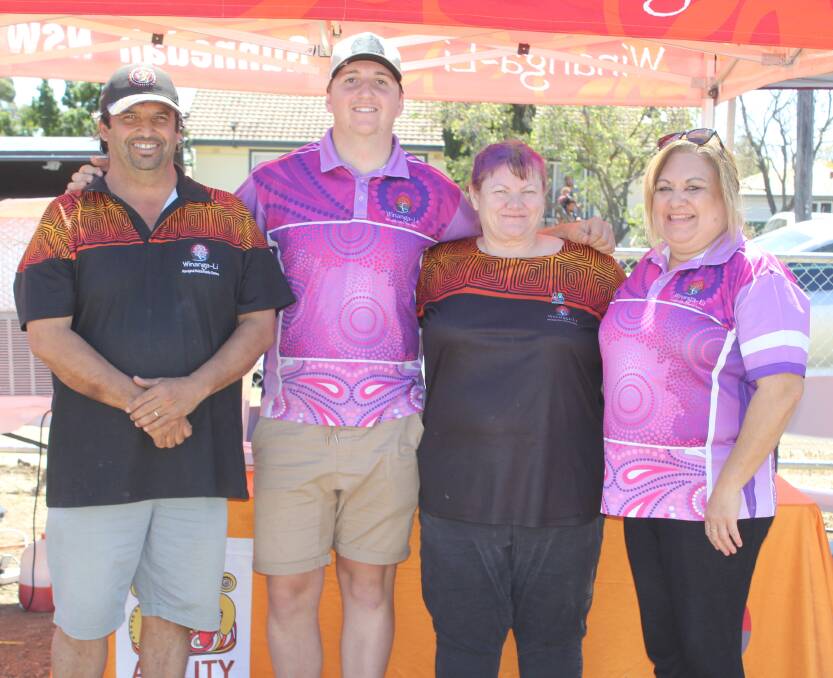 BUILDING RELATIONSHIPS: Vinnie Winsor, James Hogbin, Debbie Steadman and Ros Sampson from Winanga-Li ACF/Ability Links were just one of 40 services who participated in yesterday's inaugural Community Connect Day.