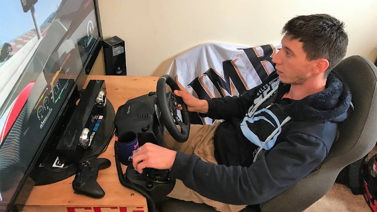 CHANCE OF A LIFETIME: Moree's Dallas Evans has the opportunity to turn his motorsport passion into reality after being chosen to compete in the 2017 Aussie Driver Search. Dallas spends hours each night playing Xbox motorsport games on his homemade simulator.