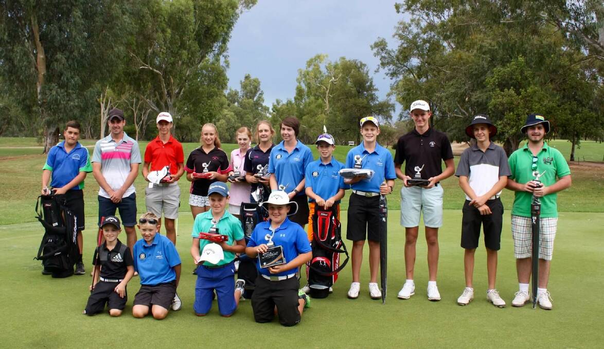 YOUNG TALENT: The players who competed in the 18-hole event, as well as some 9-holers.