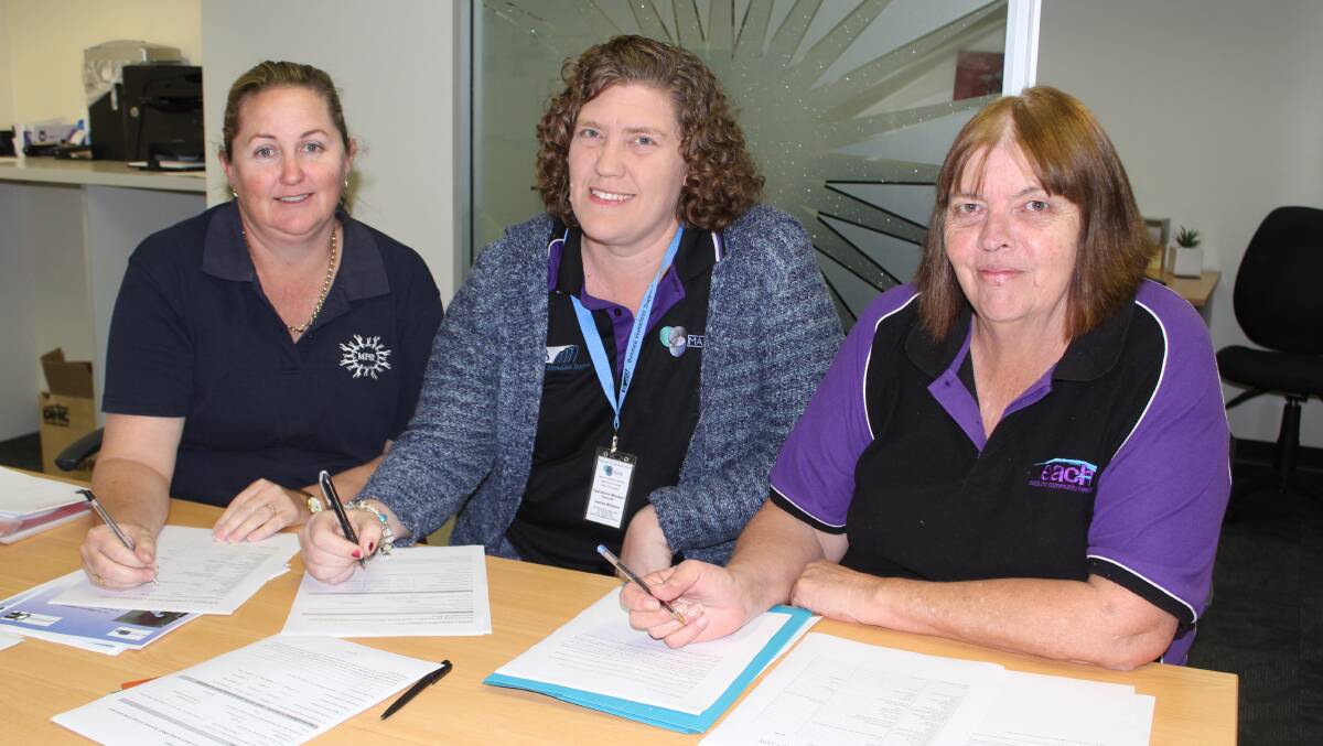 PLANS UNDERWAY: Moree Family Support manager Felicity Curtis, MAHS manager Jo Williams and NERSHH coordinator Ros Laws have been busy planning the Community Connect Day.