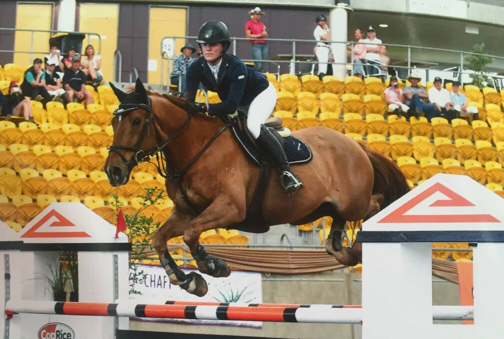 TALENTED RIDER: Emma and her beloved horse Norton competing at AELEC in Tamworth last year. Riders from all over will compete in Em's honour this weekend. Photo: Oz Shotz