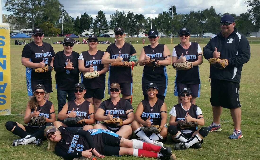 The Moree Effwits team at the Softball Queensland Masters Tournament.