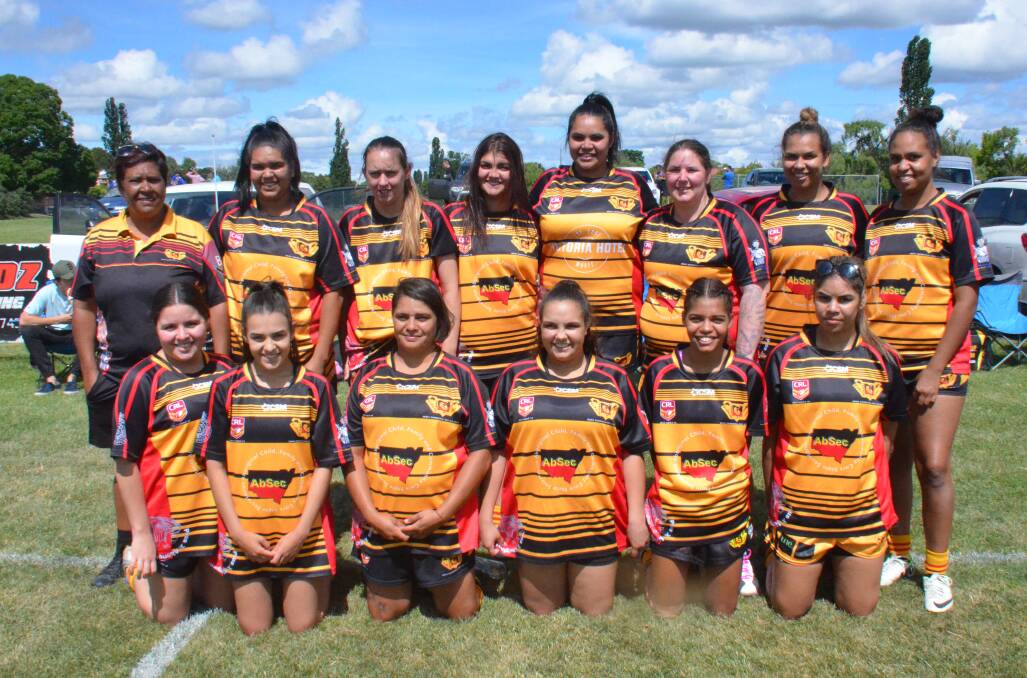 Moree Boomerangs women were all smiles following two victories at Armidale on Saturday. Photo: Ellen Dunger
