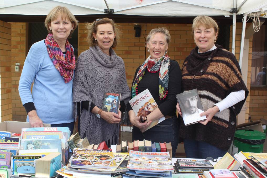 Heather Wisemantel, Vicki Haddad, Bethelle Picone and Alison Haylett manned the book stall on Sunday.