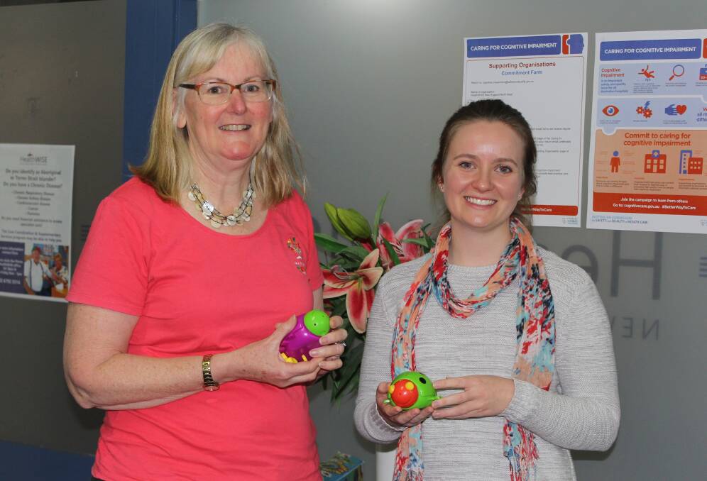 CLEAR COMMUNICATION: Speech pathologists Linda Foskey and Rebecca Brett from New England Speech Pathology were in Moree on Tuesday.