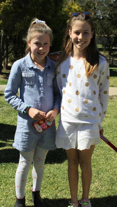Heidi and Olivia Cannington had fun at the fete on Sunday.