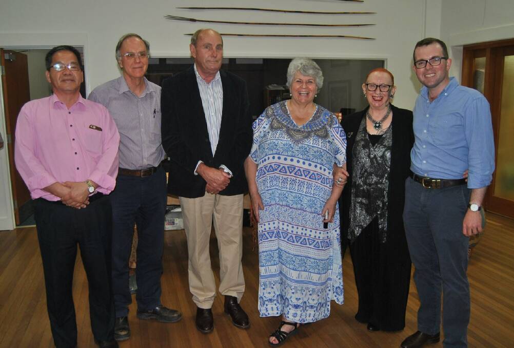 HISTORY PRESERVED: Northern Tablelands MP Adam Marshall (right) throws open the doors to a newly renovated Dhiiyaan Aboriginal Centre with Moree Plains Shire Councillors George Chui, council's executive projects manager John Carleton, Cr Jim Crawford, Mayor Katrina Humphries and Cr Kerry Cassells.