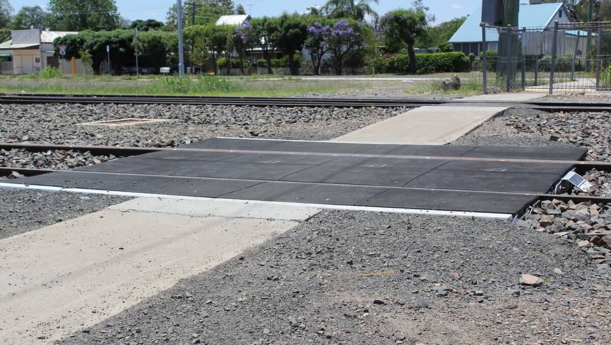 New rubber panel pedestrian level crossings were installed at Moree Railway Station in October.