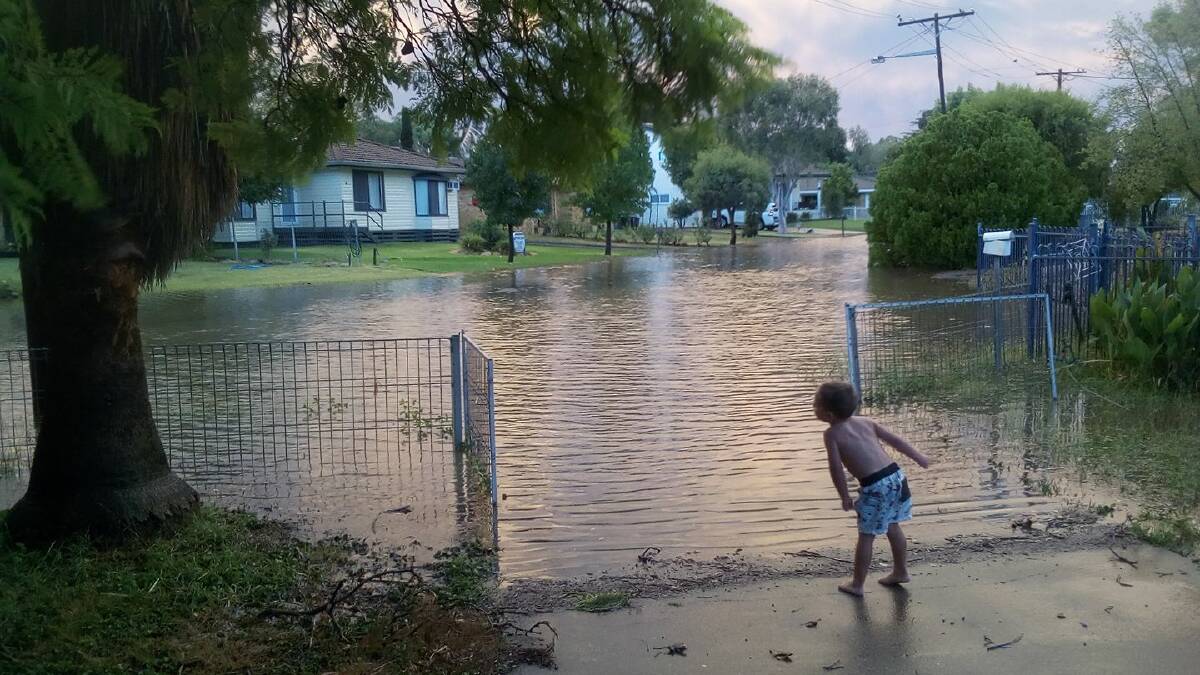 Warrina Crescent was completely under water after the storm on Monday night. Photo: Gabrielle Wallace