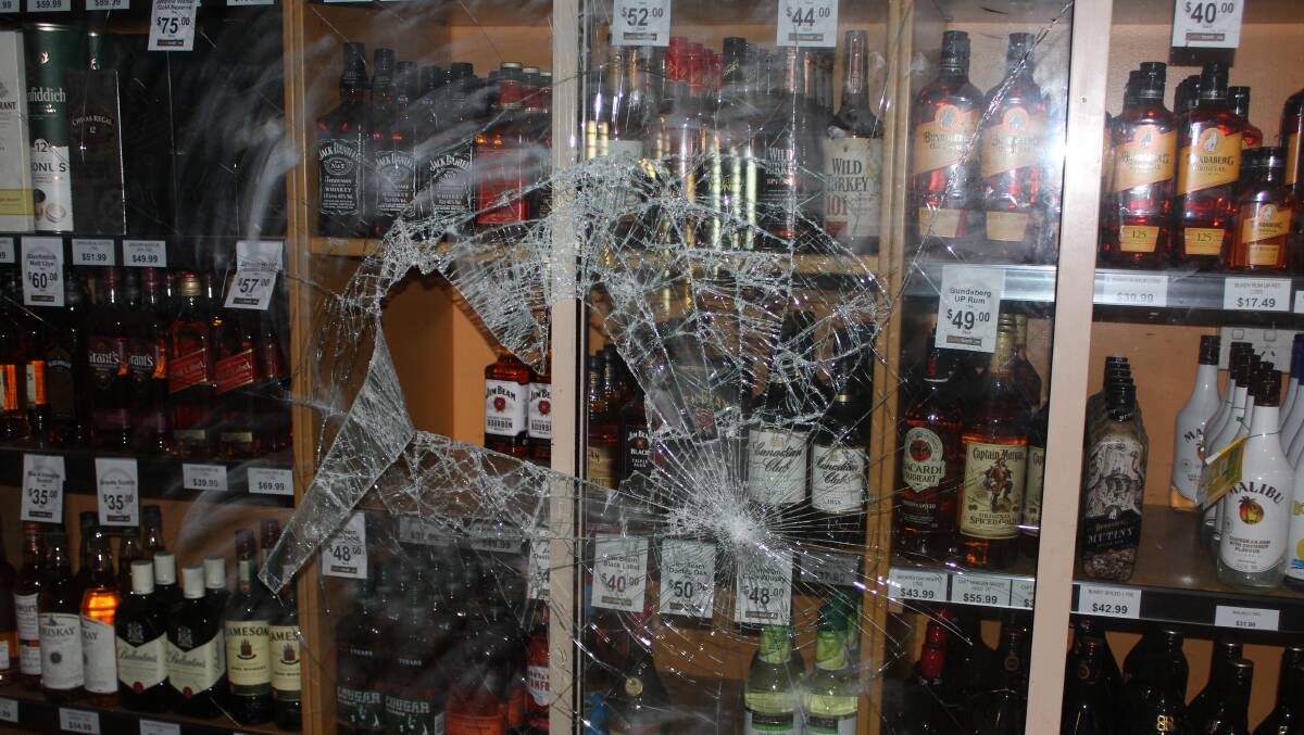 Twenty-three bottles of bourbon was stolen from a licensed premises in south Moree on Monday night.
