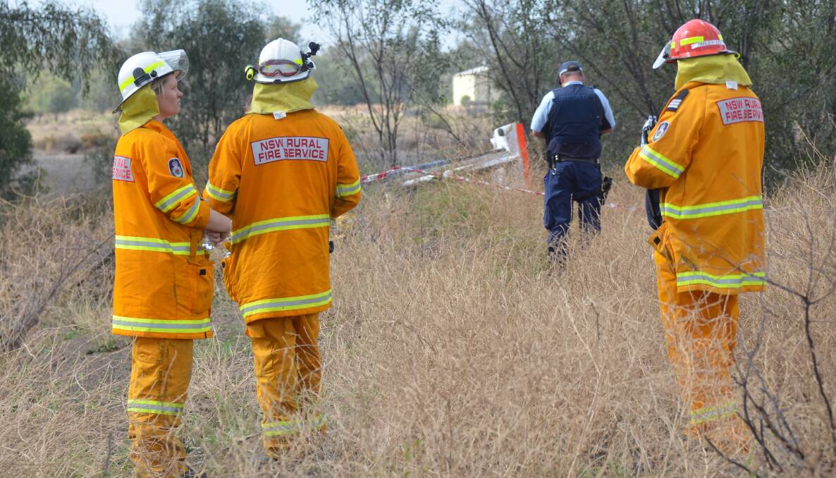 Emergency services rushed to the scene on the NSW side of the Macintyre River across from Goondiwindi.