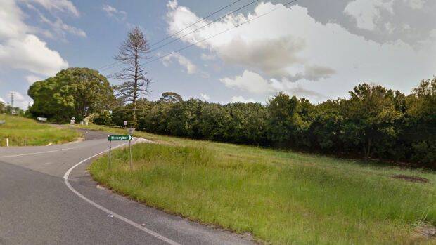Google Maps view showing the macadamia farm linked to John Ibrahim at the turn-off to Newrybar. Photo: Google Maps
