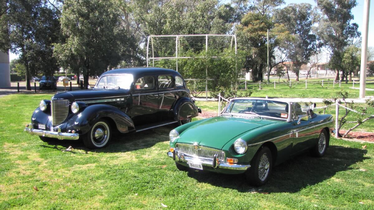 LINED UP: Two cars to feature at this year's Show 'n' Shine are the 1938 Chrysler Imperial and 1974 MG B. Chryslers from across NSW will also be there.