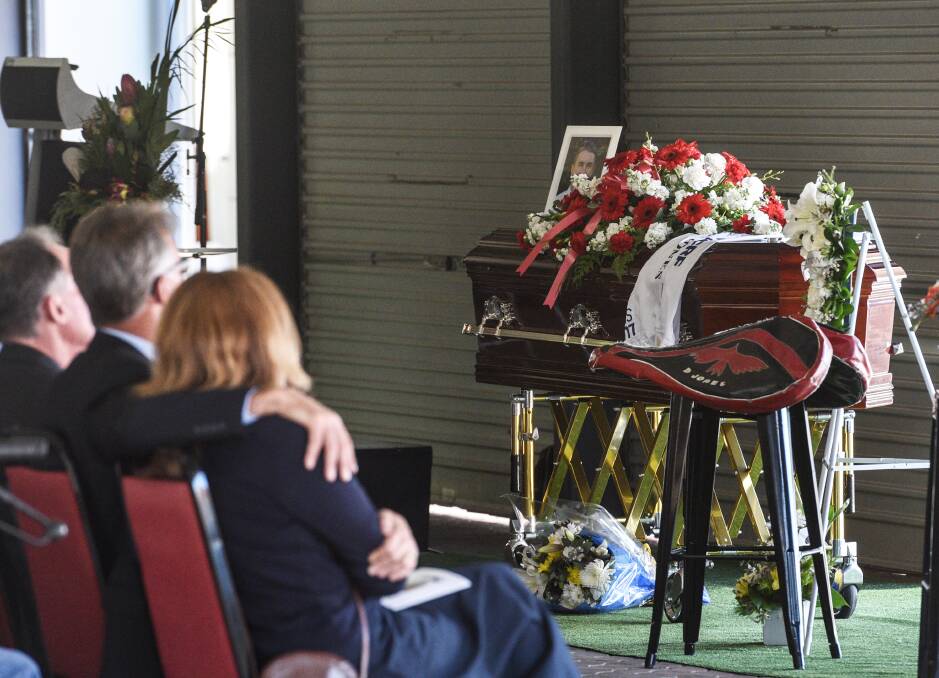FINAL FAREWELL: Hundreds of mourners packed out Tamworth Jockey Club to farewell Darren Jones on Thursday afternoon. Photo: Gareth Gardner