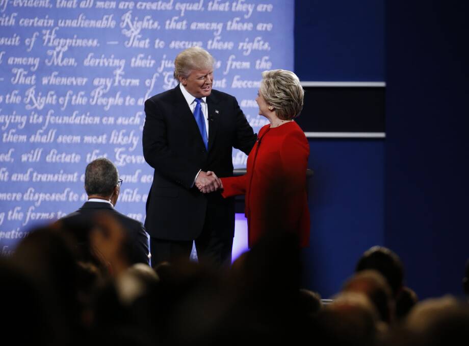 The candidates meet before the first US presidential debate on September 26. Photo: Getty Images