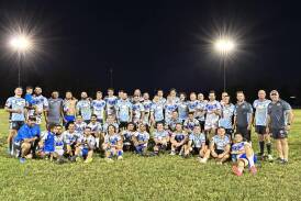 The Moree Boars, pictured after a pre-season trial match against Woolgoolga, have begun their new season with a win. 