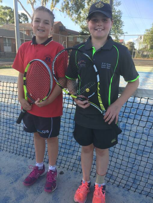 Tennis tournament: Camille Maunder and Lauren Appleby will represent north-west NSW in the JDS state finals this weekend in Sydney. Photo: Margie Buckley