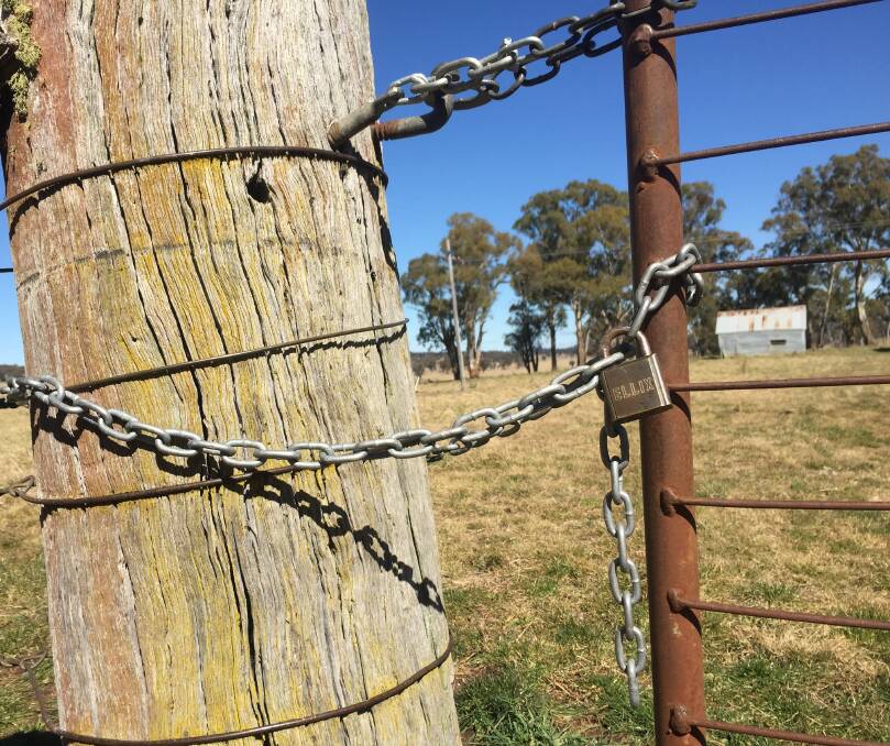Farm security: The NSW Government says it will strengthen operational and legislative measures against rural crime. Photo: Heidi Gibson