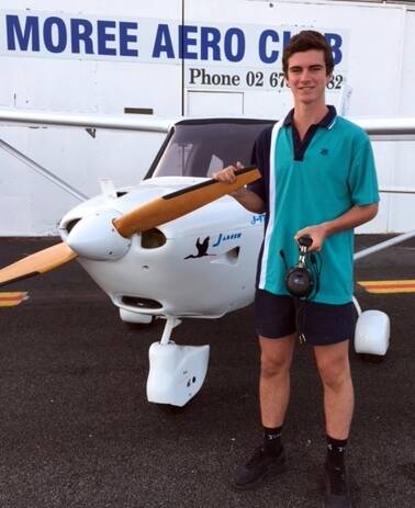 Up, up and away: Patrick Montgomery has been awarded a Recreational Aviation Australia Scholarship.