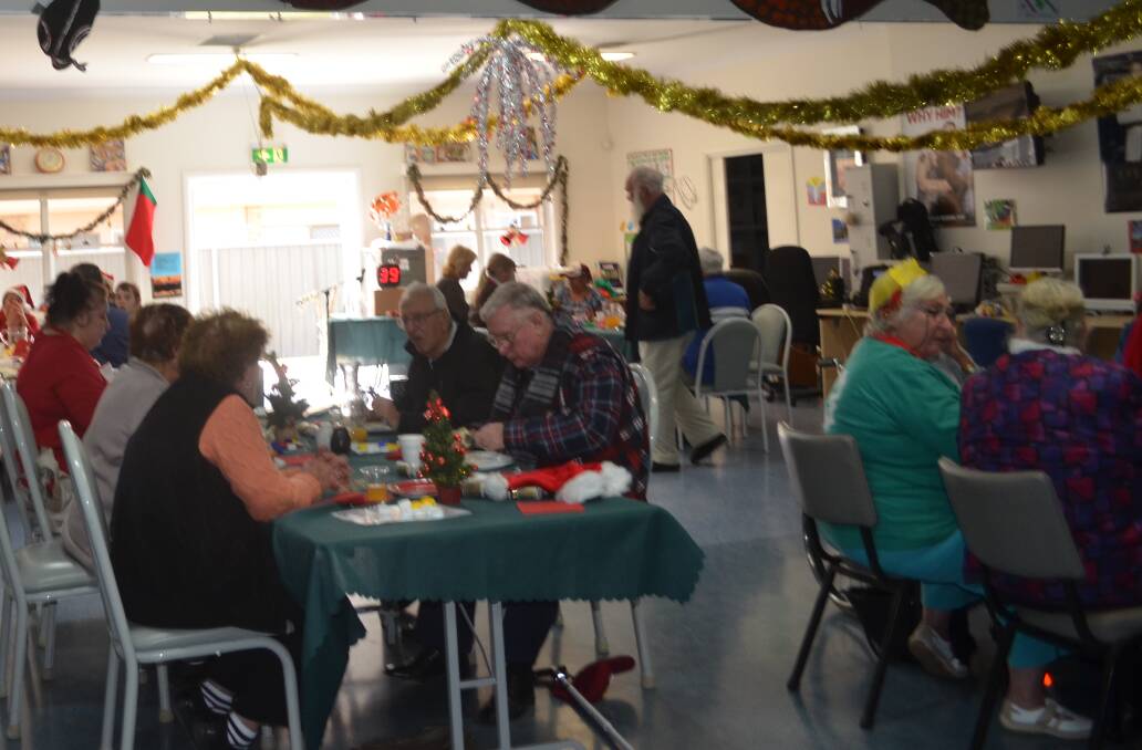 Colder weather: Clients, friends and family gathered at Moree Aged and Disability Services for a Christmas in July luncheon on Wednesday.