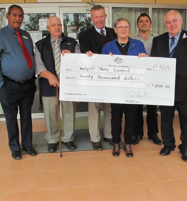 Upgraded facilities: Mark Coulton hands over $20,000 to Walgett Shire Council for Come by Chance.