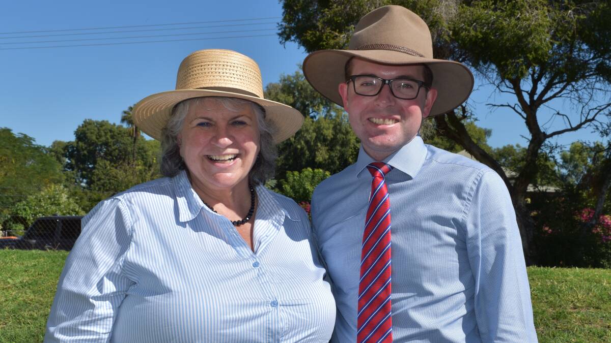 Moree Plains Shire mayor Katrina Humphries and MP Adam Marshall.