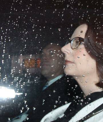 Julia Gillard arrives at the royal commission in September.  Photo: Peter Rae