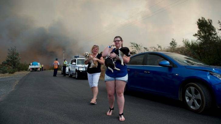 Residents were told to leave their homes on Friday. Photo: Jay Cronan