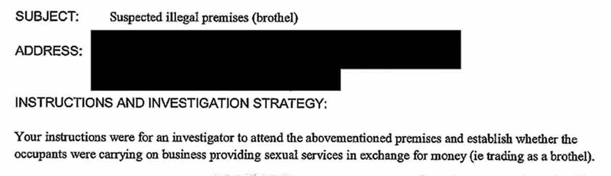 A section of a private investigator's report for Hornsby Council. <i>Photo: Supplied</i>