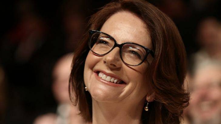 Ms Gillard at the Labor Party's election launch last month. Photo: Alex Ellinghausen