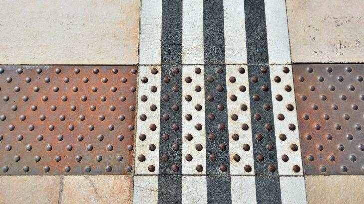 A detail of the paving for the tramway in Tours.  Photo: Richez Associes