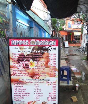 Ridiculously cheap: Apple massage in Ao Nang, Krabi. Photo: Donna Demaio