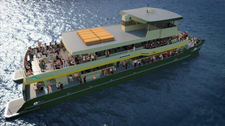 An artist's impression of one of the six new inner-city ferries. Photo: Supplied