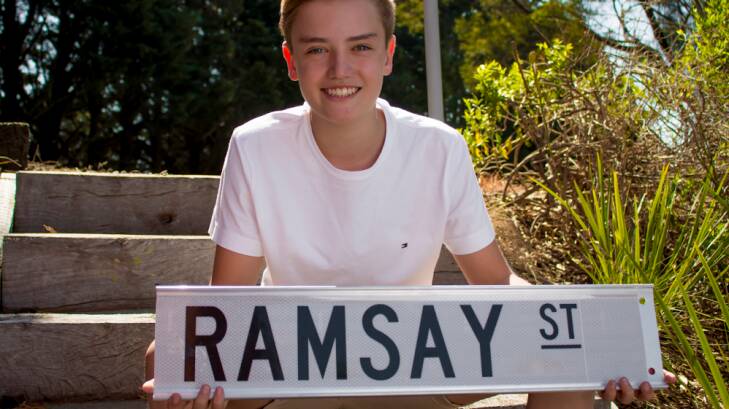 Eddie McGuire's son Xander will play Charlie Hoyland, son of Steph Scully, in <i>Neighbours</i>. Photo: Channel Ten