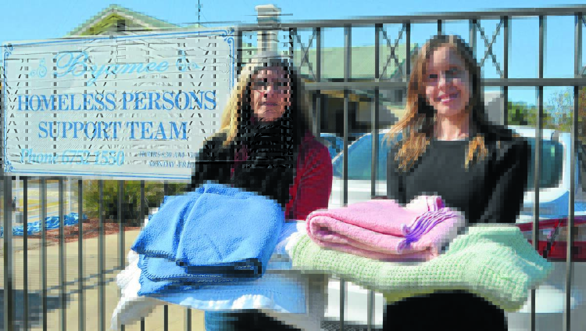 Byamee’s Amanda Browning and Giselle Cartridge are asking for blankets.