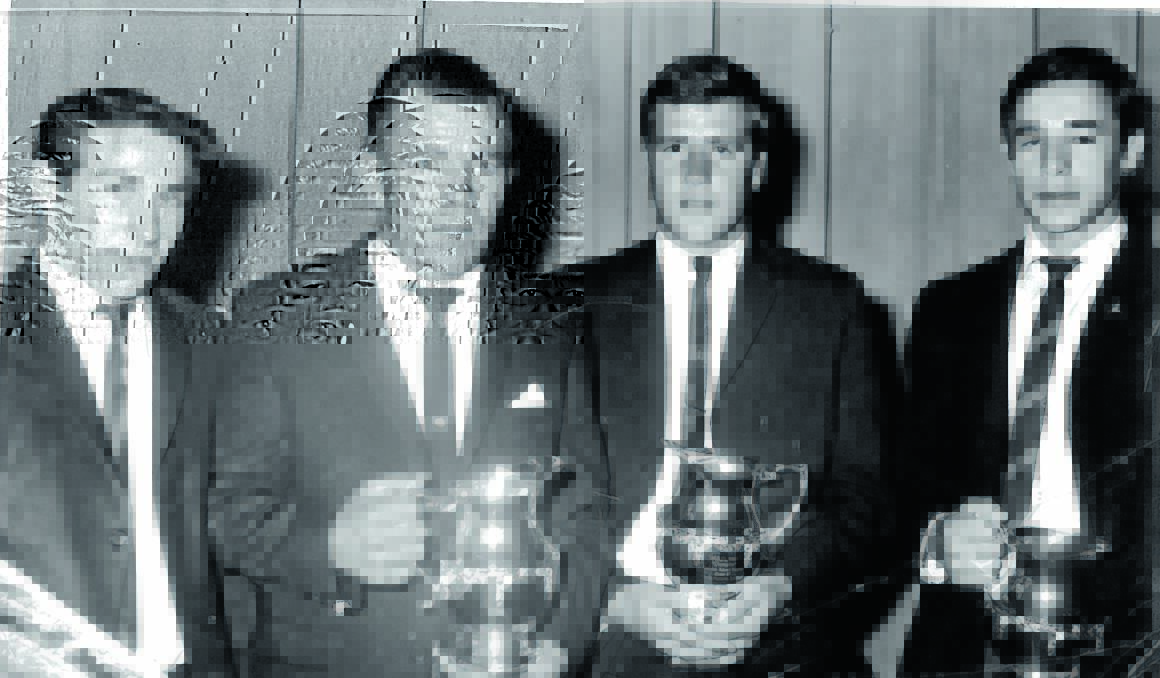 1968 best and fairest winners Graham Smith, Rodney Skaines, Michael Little and Gary Rice.