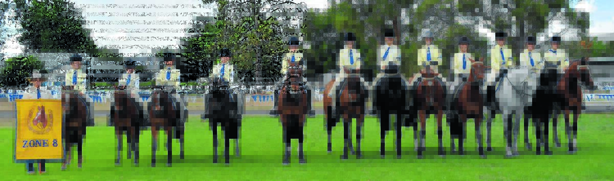 The Zone Eight state showriding team with manager Jacque Towns. 			  Photo: Xpoze Photography