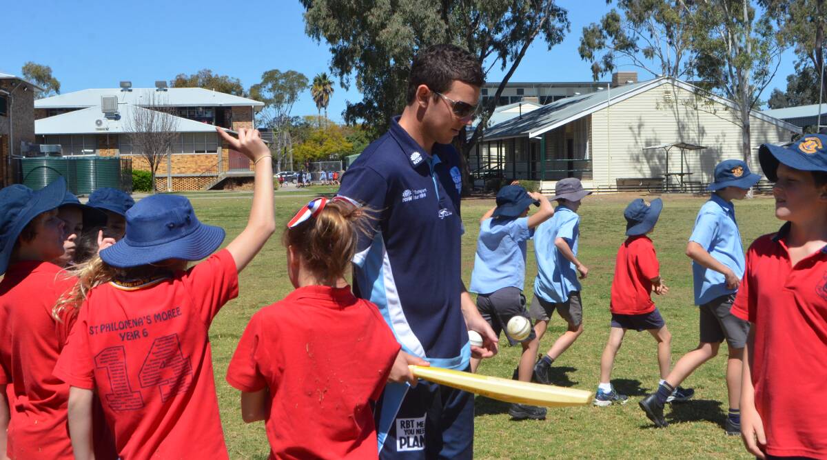 New South Wales cricketers visit Moree: photos