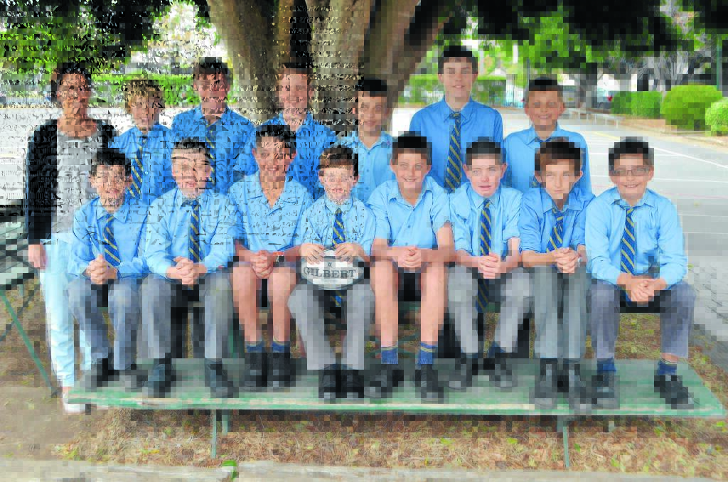 The St Philomena’s rugby team finished third after travelling to Sydney earlier this week. At back, from left; teacher Jessica Redgrove, Nick Fisher, Jack Montgomery, Sam Greer, Oliver Haddad, Zeke Pinchen and Adam Ledingham with in front; Joe Carrigan, Lachlan Lawson, Bryce Raveneau, Alec Manchee, Henry Robinson, Noah Crawford, Ben Whibley and Riley Simmons.