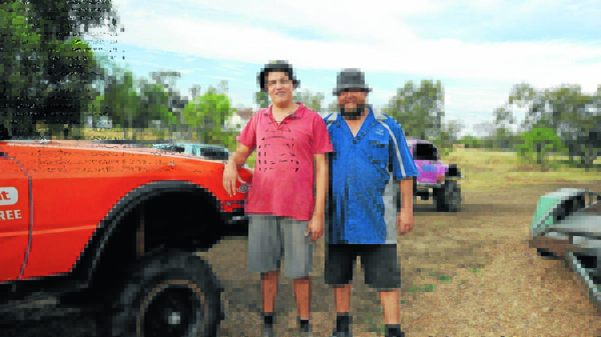 FAMILY AFFAIR: Michael and Errol Carter are ready to race at the Collarenebri Mud Trials on Sunday. 