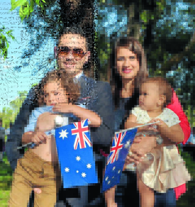 Dr Hamze Hamze with his wife, Natalie Khodr, who became on Australian citizen, and children, Farouk and Tamara. 