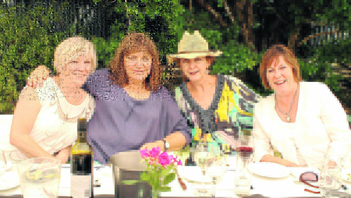 Val Hunt, Nerida Houlahan, Glenda Young and Debbie Downes enjoy last year’s event.