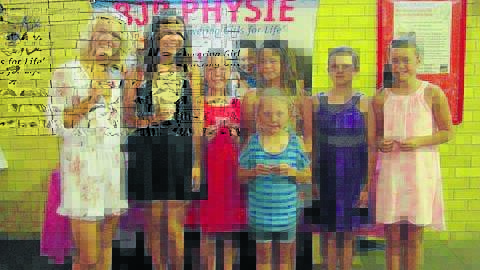 Samantha Cosgrove, Grace Carter, Lucy Carter, Madelyn Penfold, Jacinta Webb, Laura Penfold and Hayley Heffernan were awarded service trophies for their number of years associated with the local physical culture club.